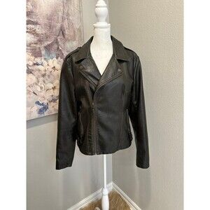 Max Studio Brown Faux Leather Jacket